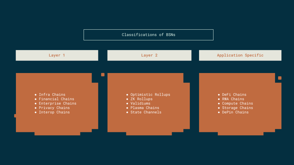 Categories of BSNs